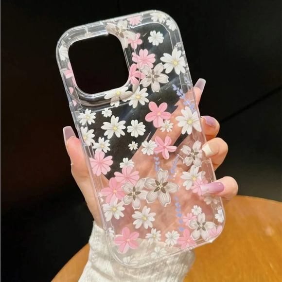 ⚠️Clearance iPhone 15/Pro/Pro Max Pink Floral Phone Case - Picture 3 of 4